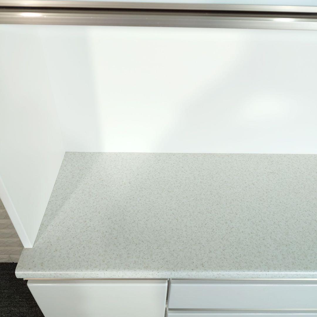 ニトリ キッチンボード アルミナ2 幅120cm カップボード 食器棚 B076