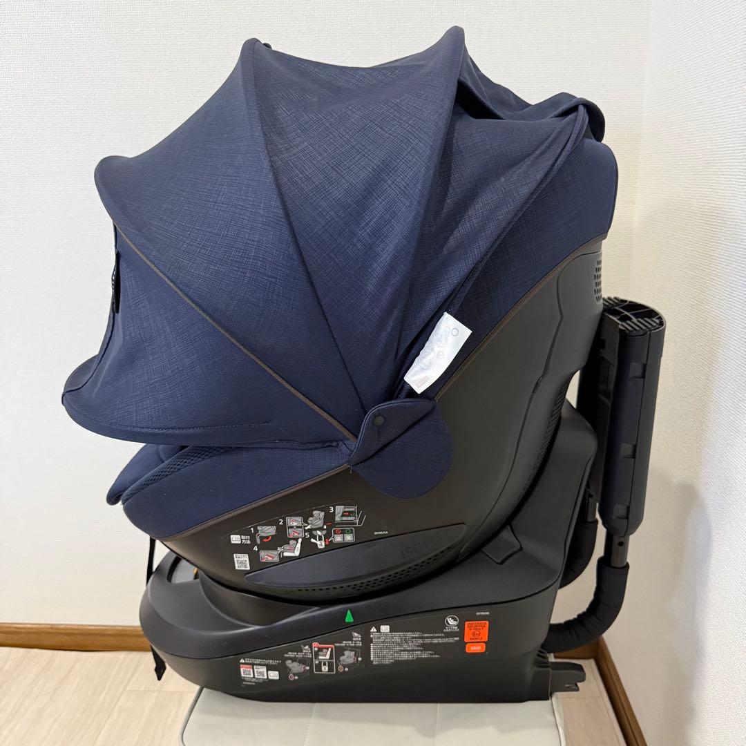 【美品】エールべべ クルット5i グランスISOFIX最上位モデル ネイビー
