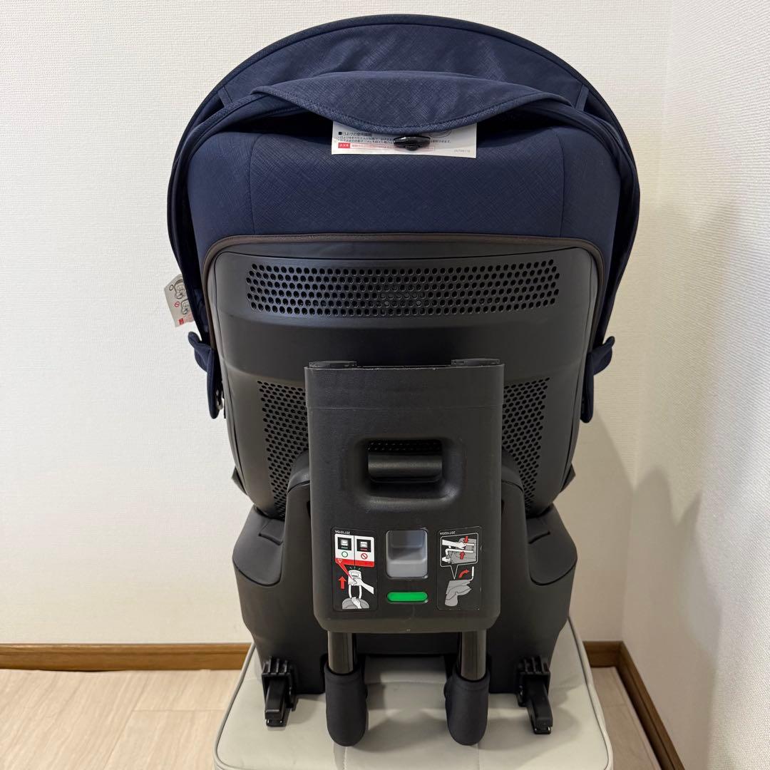 【美品】エールべべ クルット5i グランスISOFIX最上位モデル ネイビー