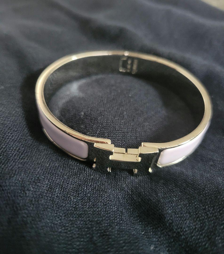 エルメス　クリッククラック　シルバー×ライトパープル