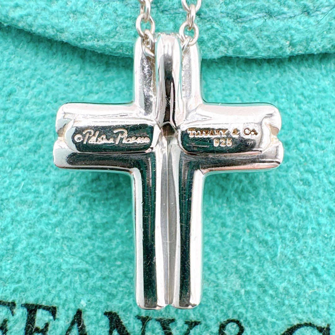 美品 オールドティファニー テンダネスハート クロス ネックレス シルバー925