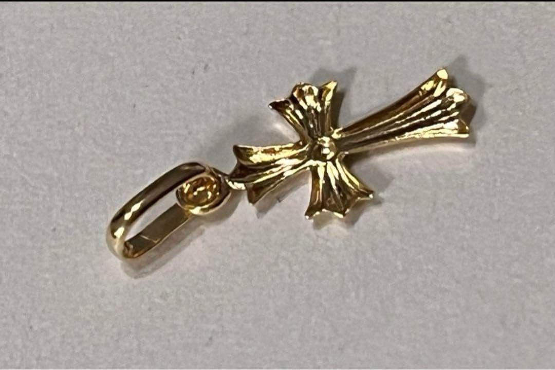 K18 クロス 18K ネックレス トップ 刻印 18金 18KYG