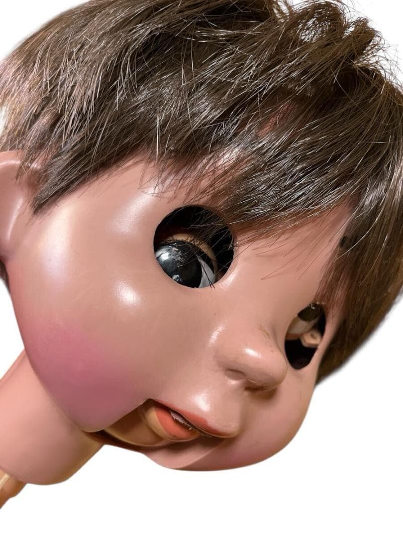 腹話術人形　腹話術　 人形 昭和レトロ　こども　約80㎝　口は可動　目は難あり