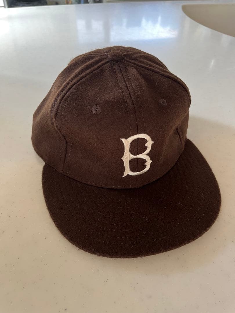 エベッツフィールドフランネルズ　ベースボールキャップ　ウールキャップ　ブラウン