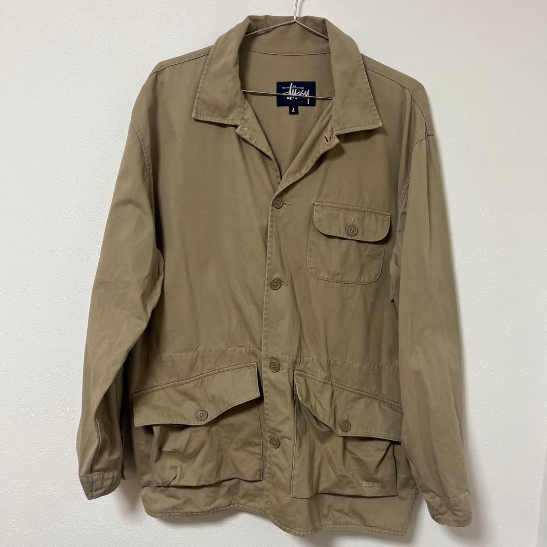 オールドステューシー made in USAベージュ カバーオール L