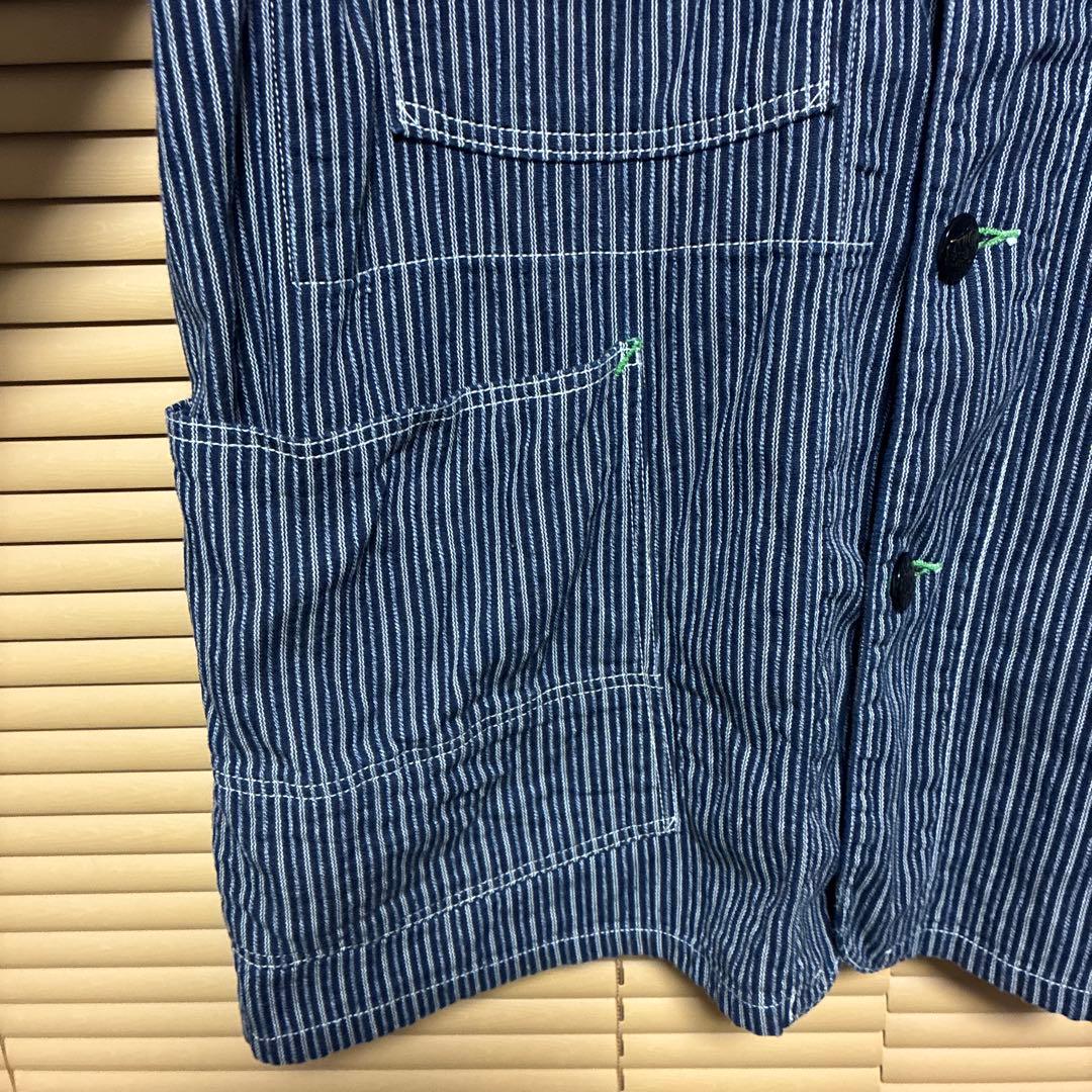 シュガーケーン　596 カバーオール 40サイズ　ストライプ