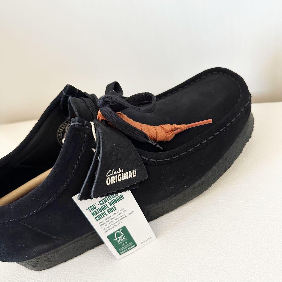 【新品】クラークス CLARKS ワラビー ブラックスエード 26cm