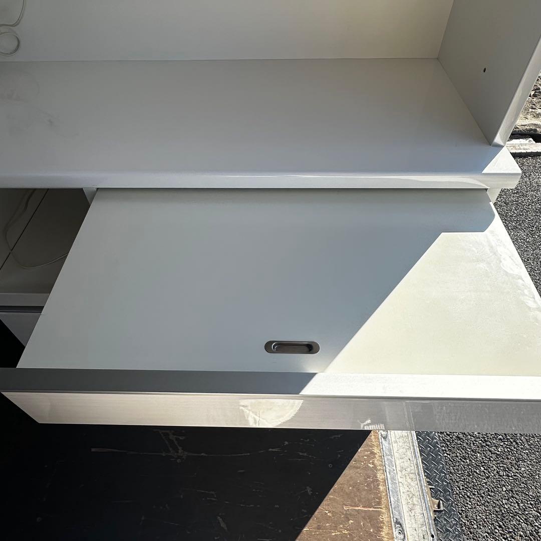 松田家具 キッチンボード 食器棚 幅117.5cm ソフトクローズ