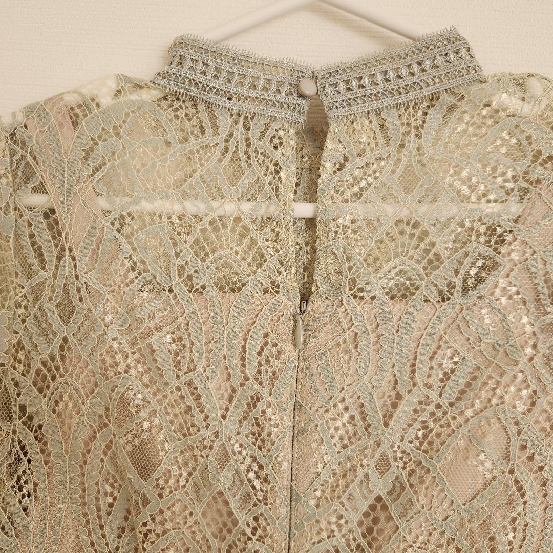 【3点セット】ミントグリーン レース パーティードレス バッグ パンプス