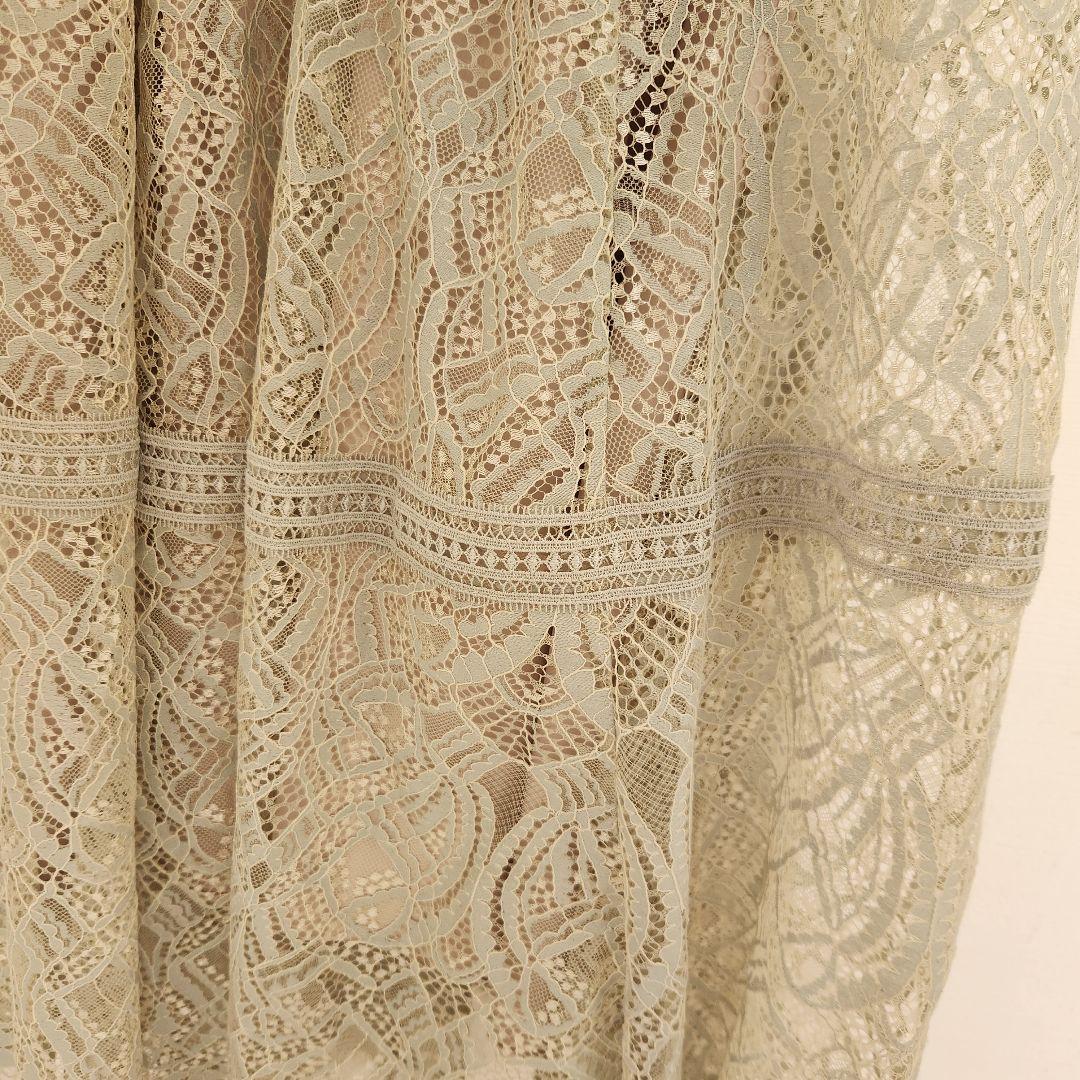 【3点セット】ミントグリーン レース パーティードレス バッグ パンプス