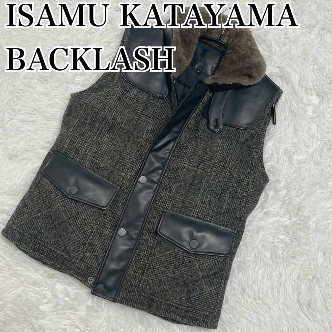希少 ISAMU KATAYAMA BACKLASH ダウンベスト 馬革 ホース