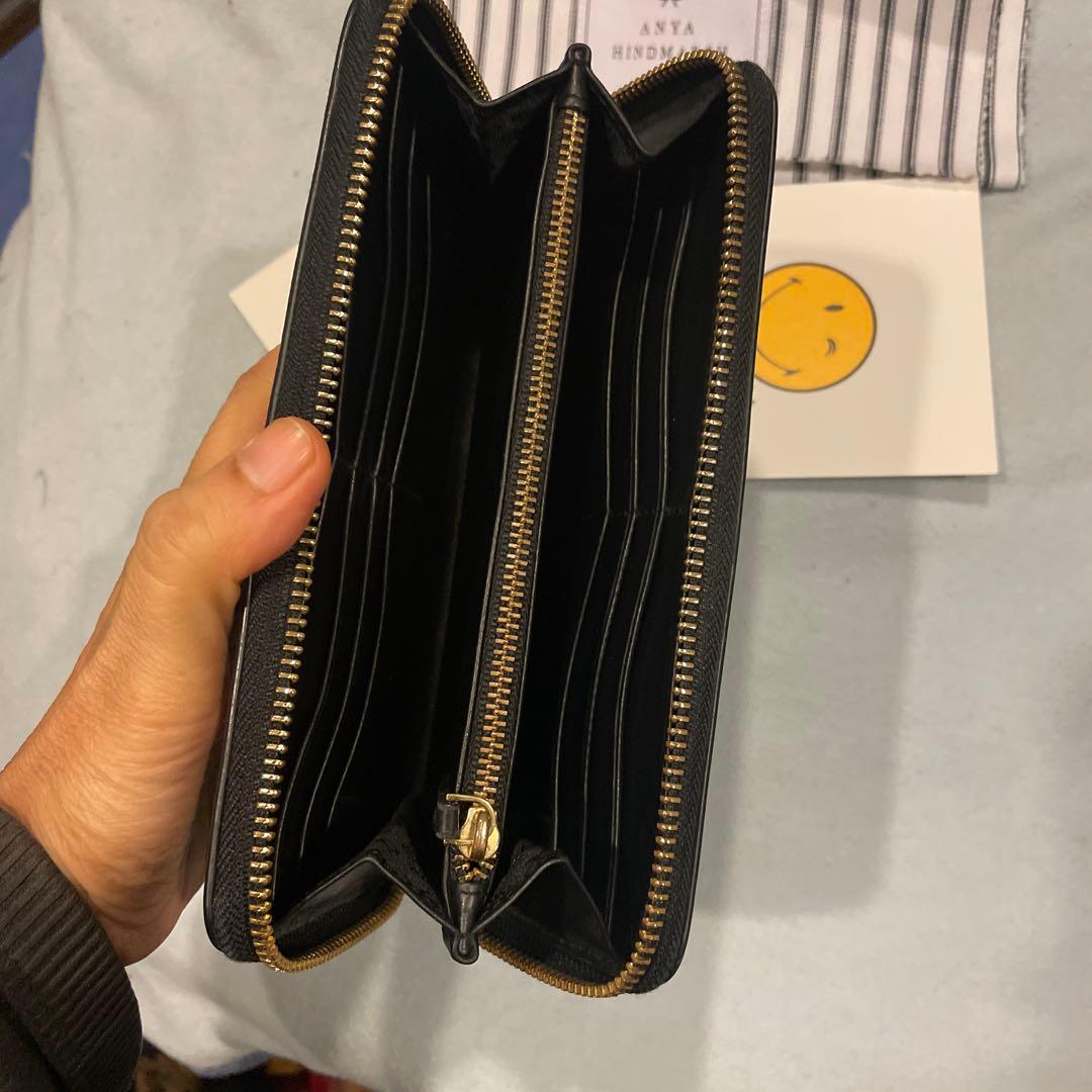 Masa3693　アニアハインドマーチ　長財布　スマイリー　ブラック