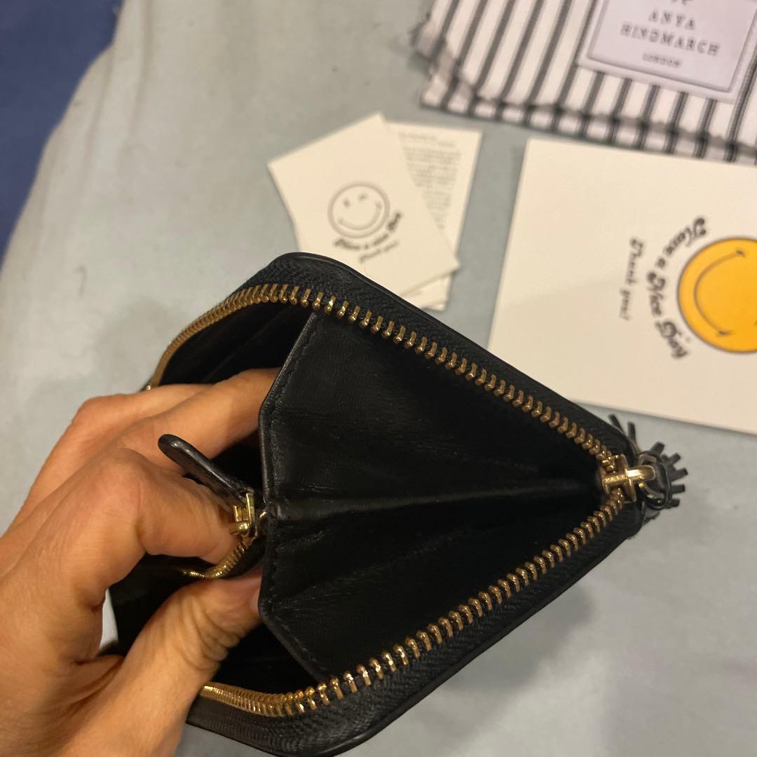 Masa3693　アニアハインドマーチ　長財布　スマイリー　ブラック
