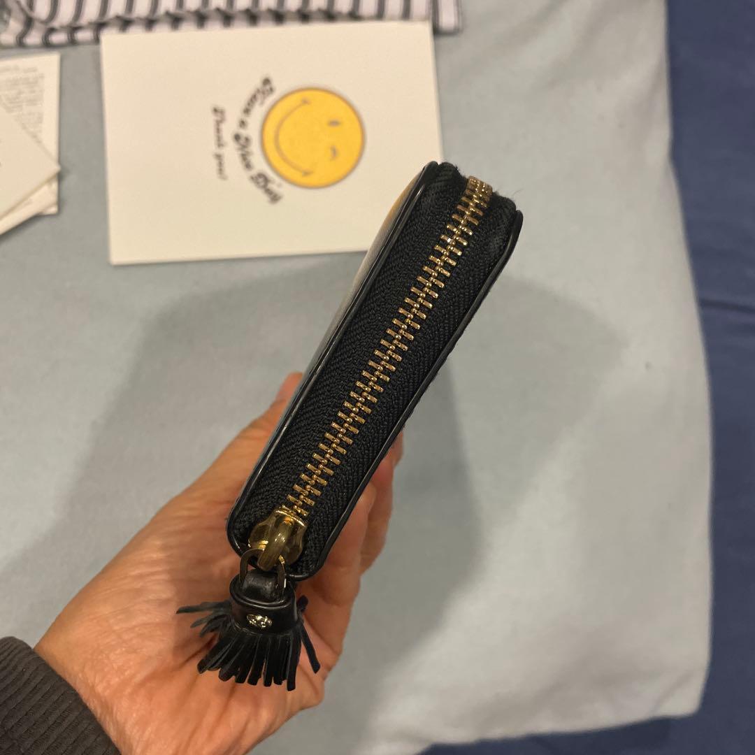 Masa3693　アニアハインドマーチ　長財布　スマイリー　ブラック