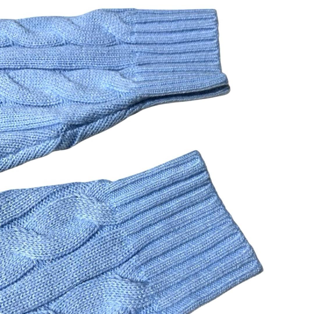 美品⭐️ トミーヒルフィガー  JEANS ニット パーカー 水色 S