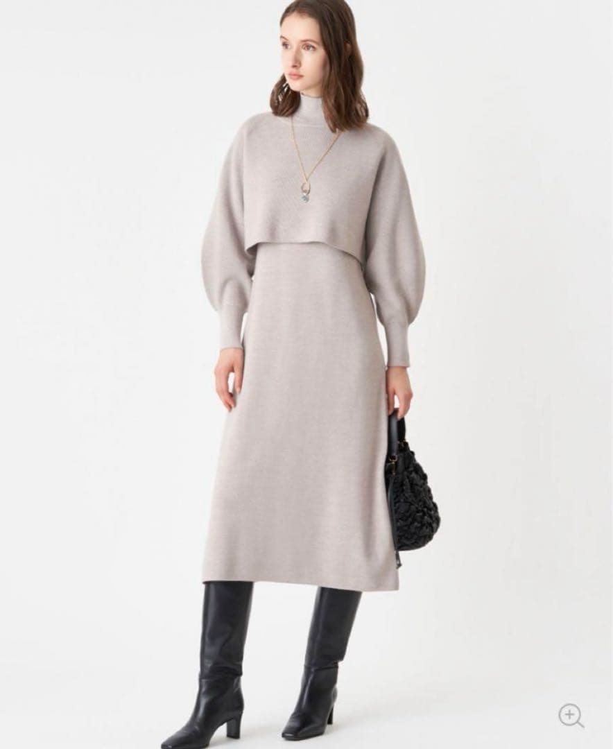 ANAYI　アナイ メリノウール アンサンブルニットワンピース