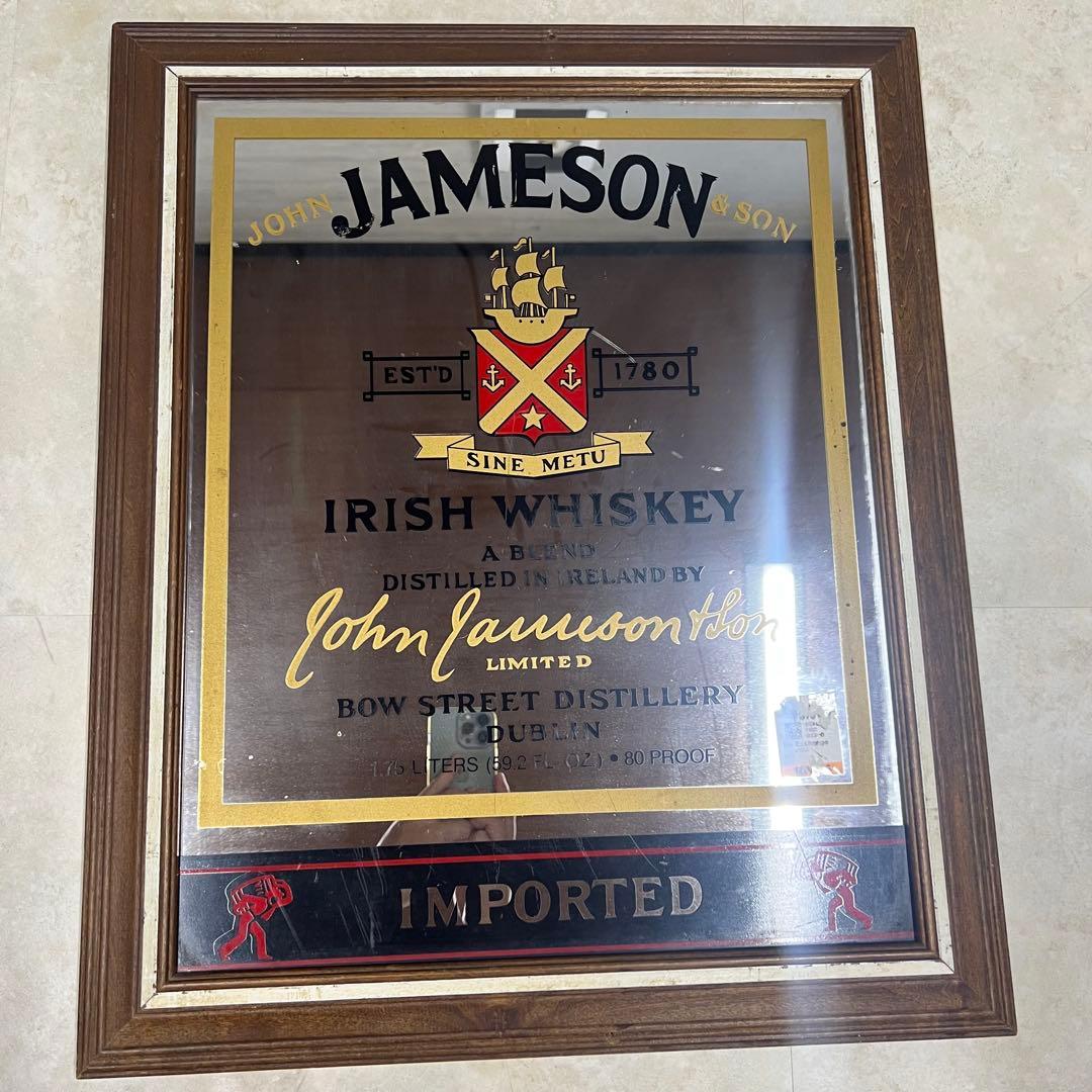 Vintage JAMESON パブミラー 鏡 ウイスキー