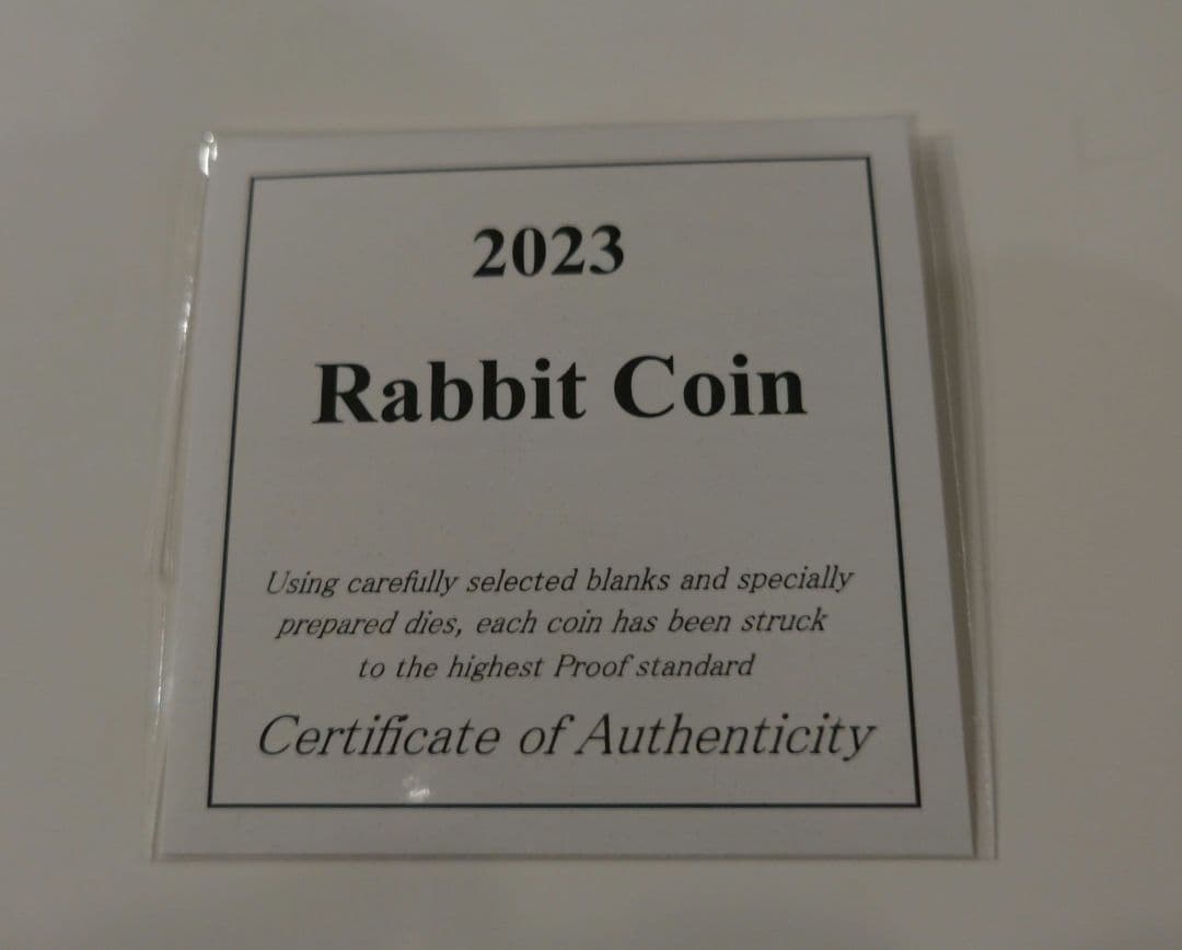 新品未使用  Mint 2023 Rabbit Coin チャーム
