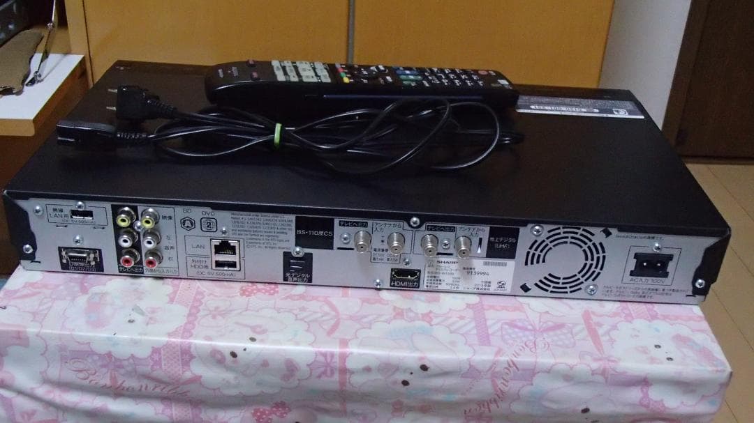 シャープ Blu-rayレコーダー BD-W1200,1000GB、W録画,
