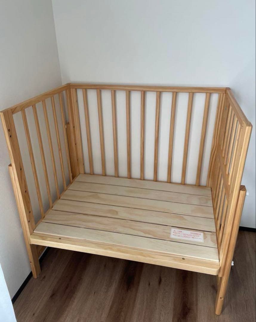 値下げ！！【美品】そいねーるミニ　ベビーベッド　ナチュラル　大和屋　ヤマトヤ