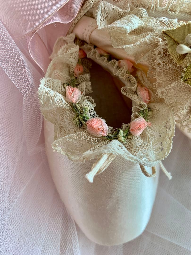 ドイツビンテージトゥシューズ※フランスアンティークシルクリボンロココ＆チュチュ