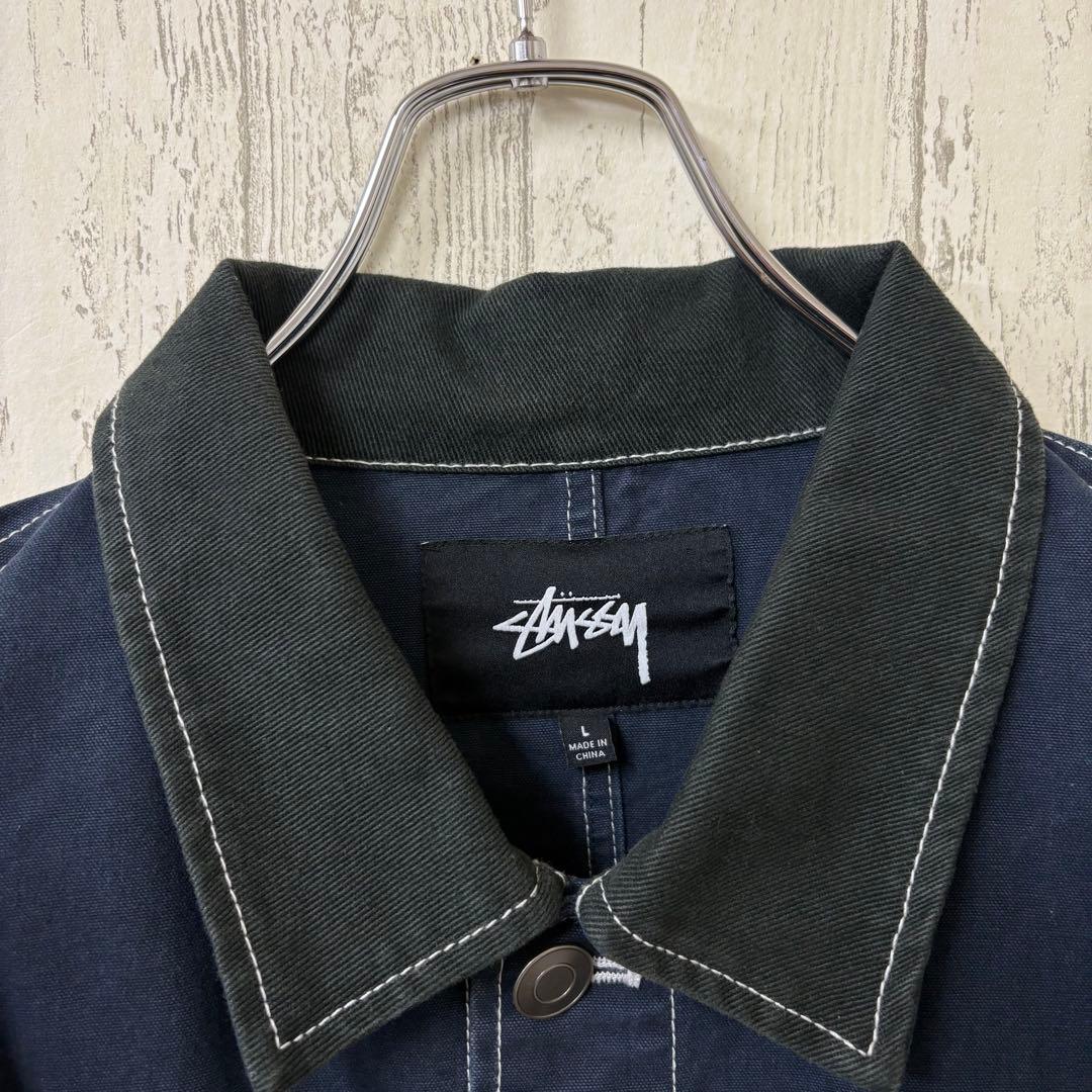 【激レア】STUSSY ステューシー　カバーオール　ジャケット　完売モデル　刺繍