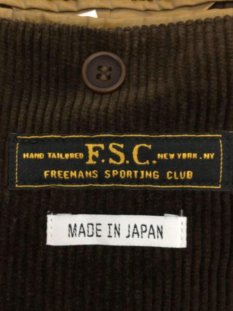 日本製【FSC】フレンチワーク風コーデュロイダブルブレストジャケット UR購入