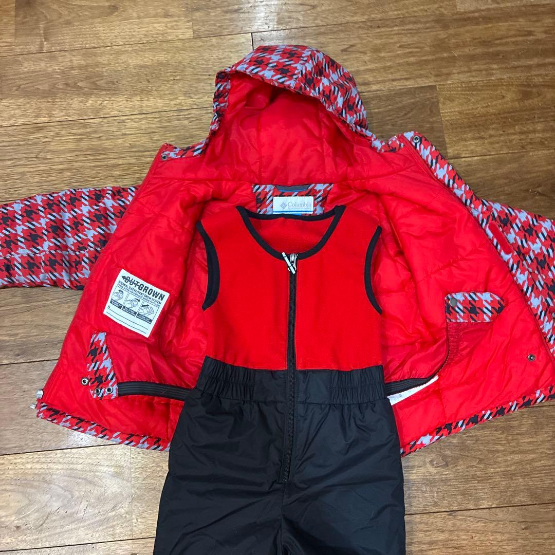 Columbia 子供用スキーウェア XXS 赤黒