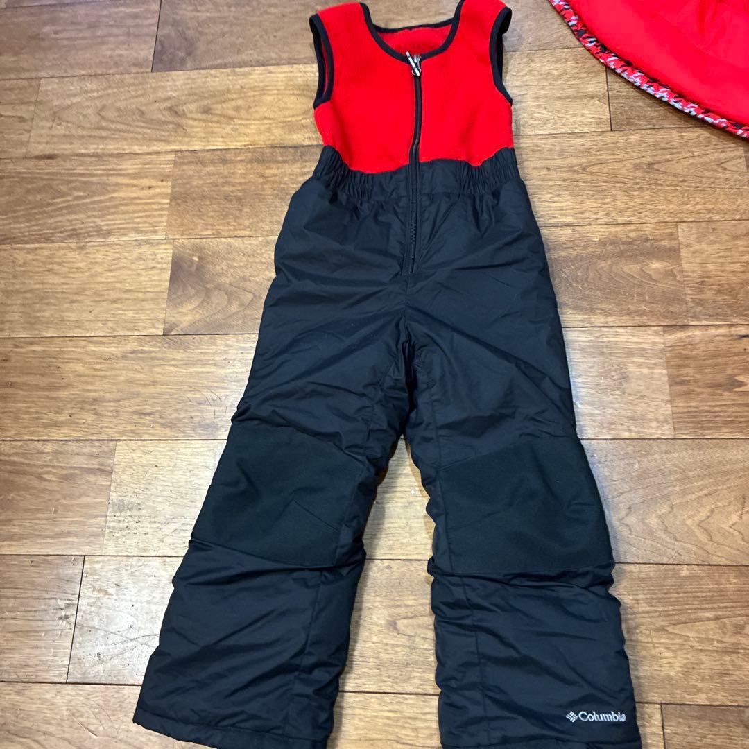 Columbia 子供用スキーウェア XXS 赤黒