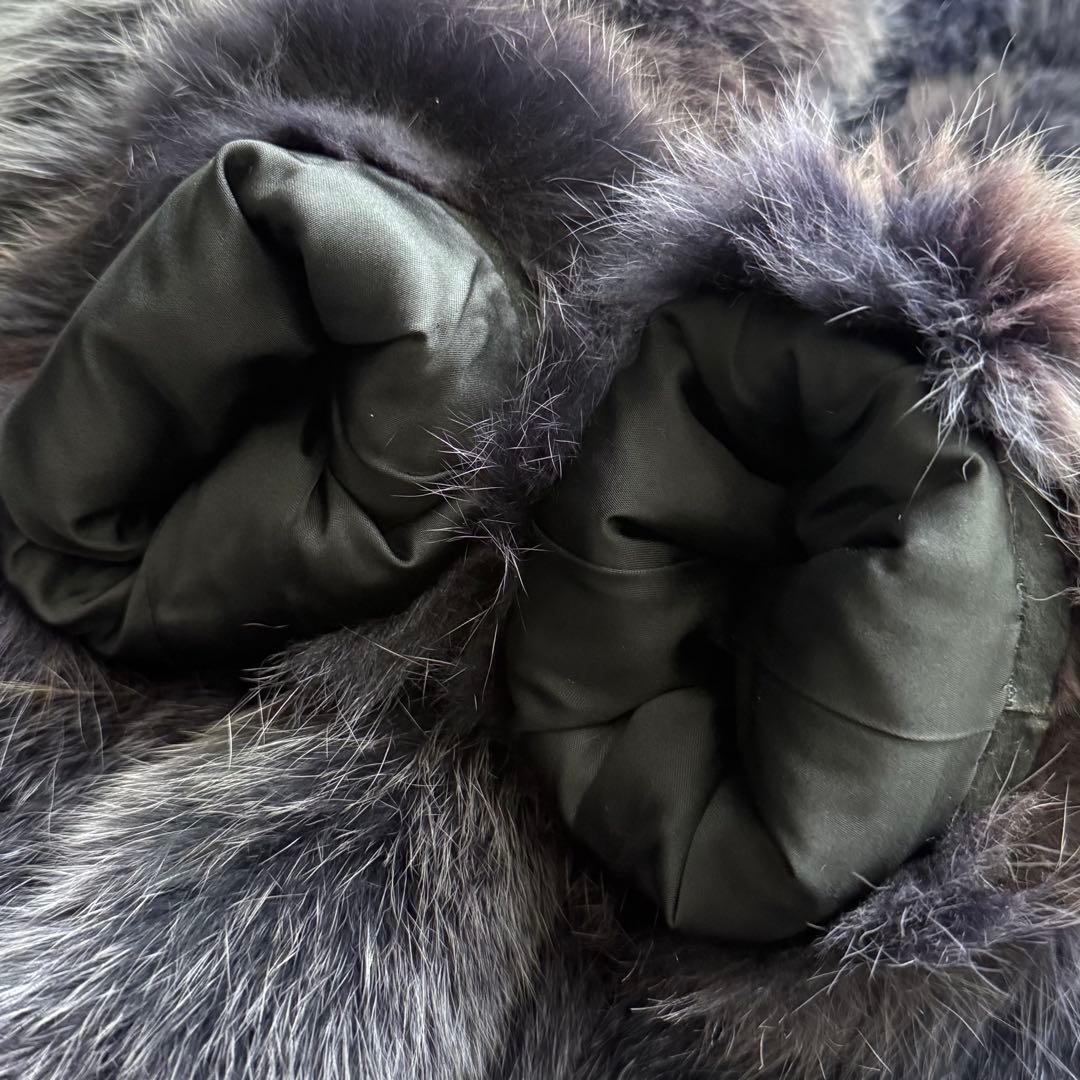 本毛皮☆SAGA FOX カラーフォックス パープル 染め ファーコート 13号