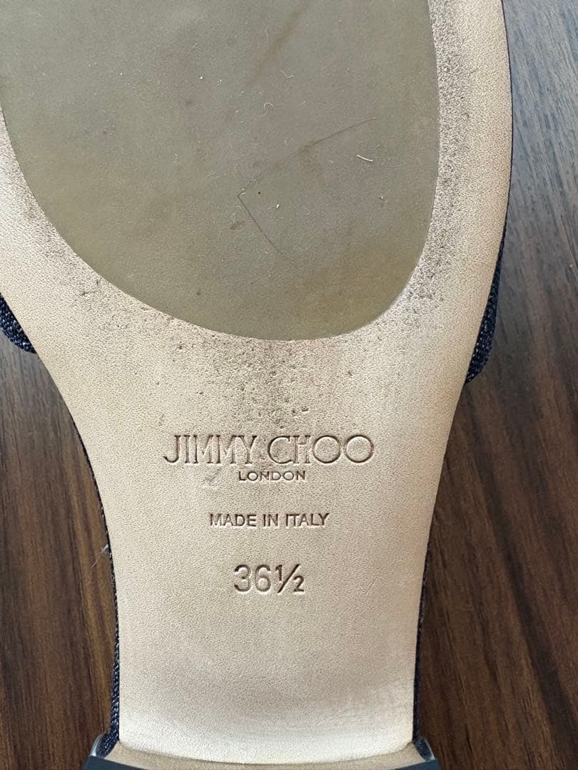 【h111e】 極美品✨ジミーチュウ ミュール36.5 デニム