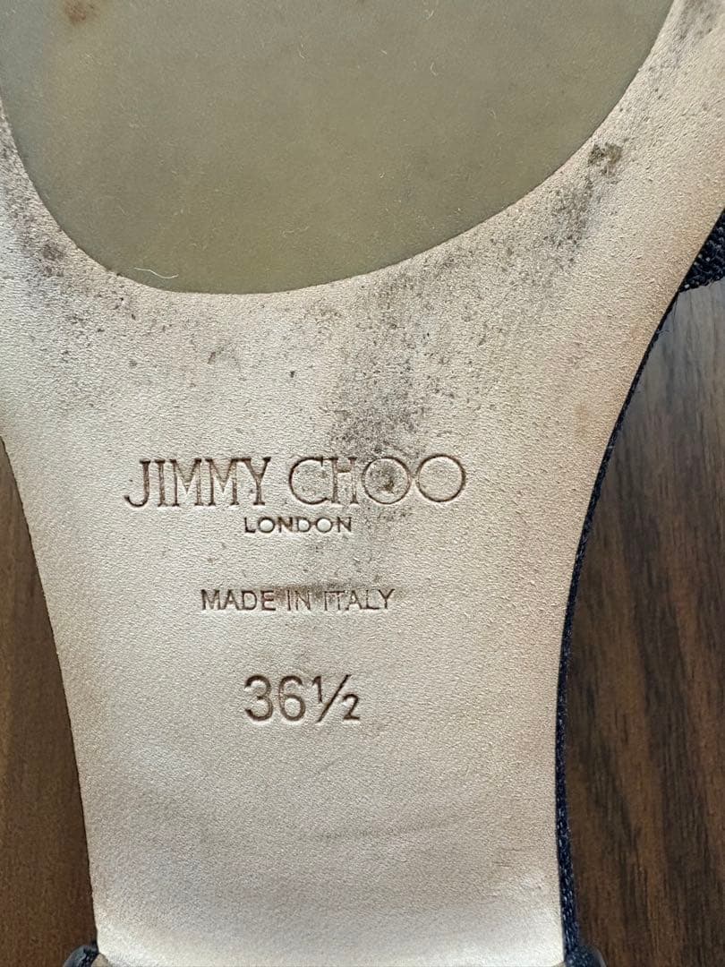 【h111e】 極美品✨ジミーチュウ ミュール36.5 デニム