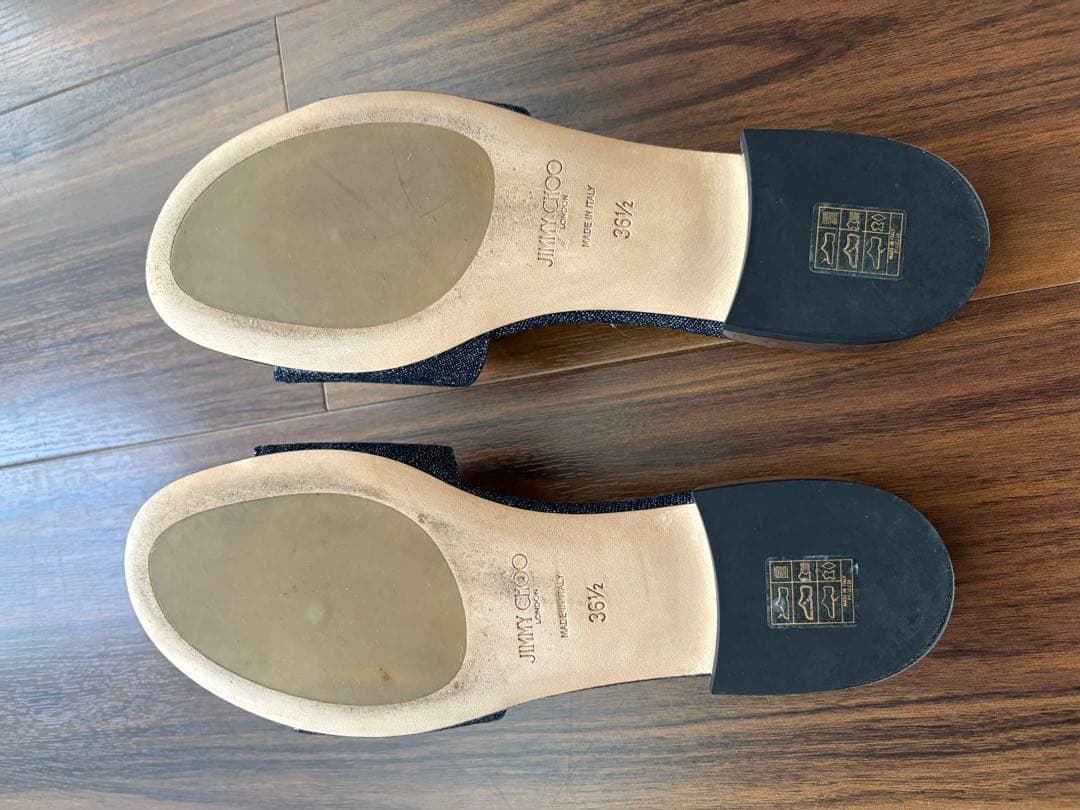 【h111e】 極美品✨ジミーチュウ ミュール36.5 デニム