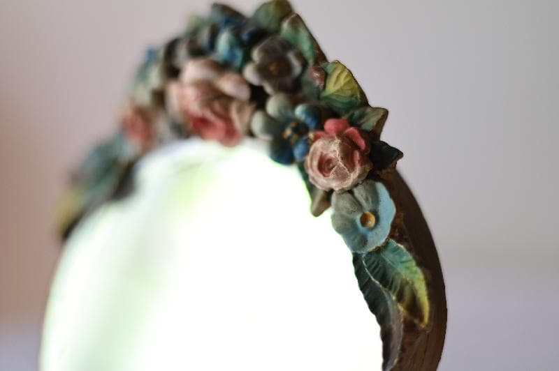 アンティーク　バーボラミラー