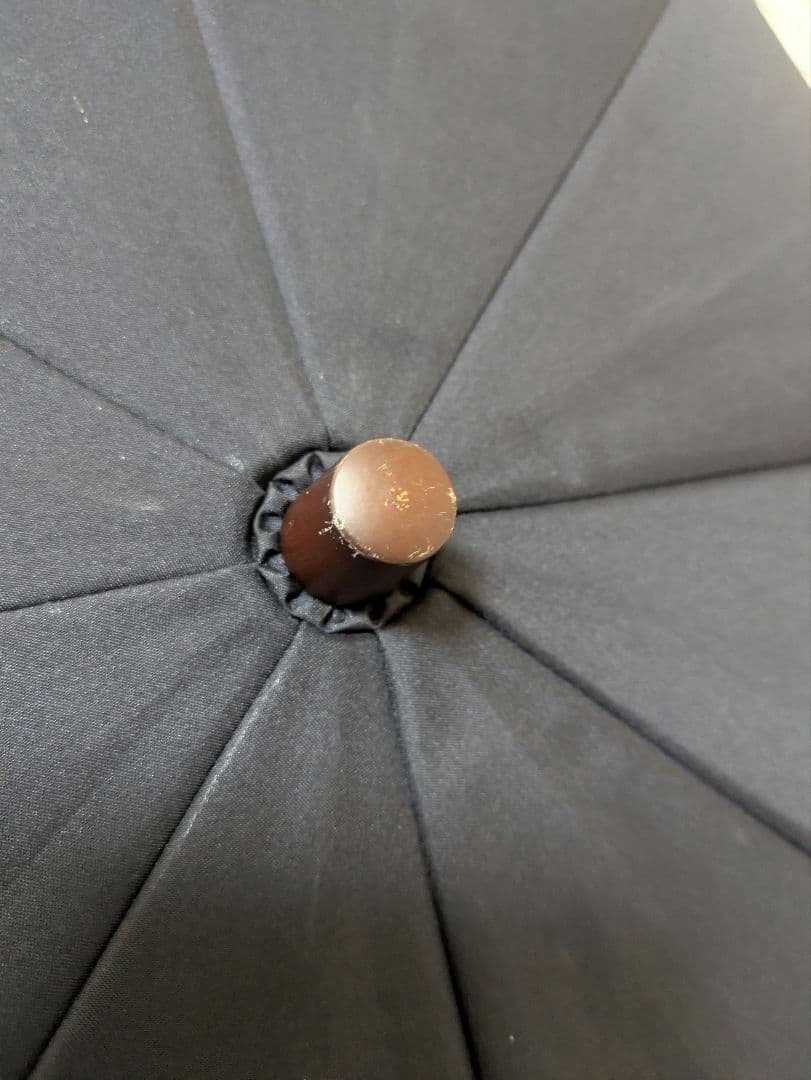 ★美品★サンバリア100 折りたたみ日傘２段折 大判 / 無地ネイビー