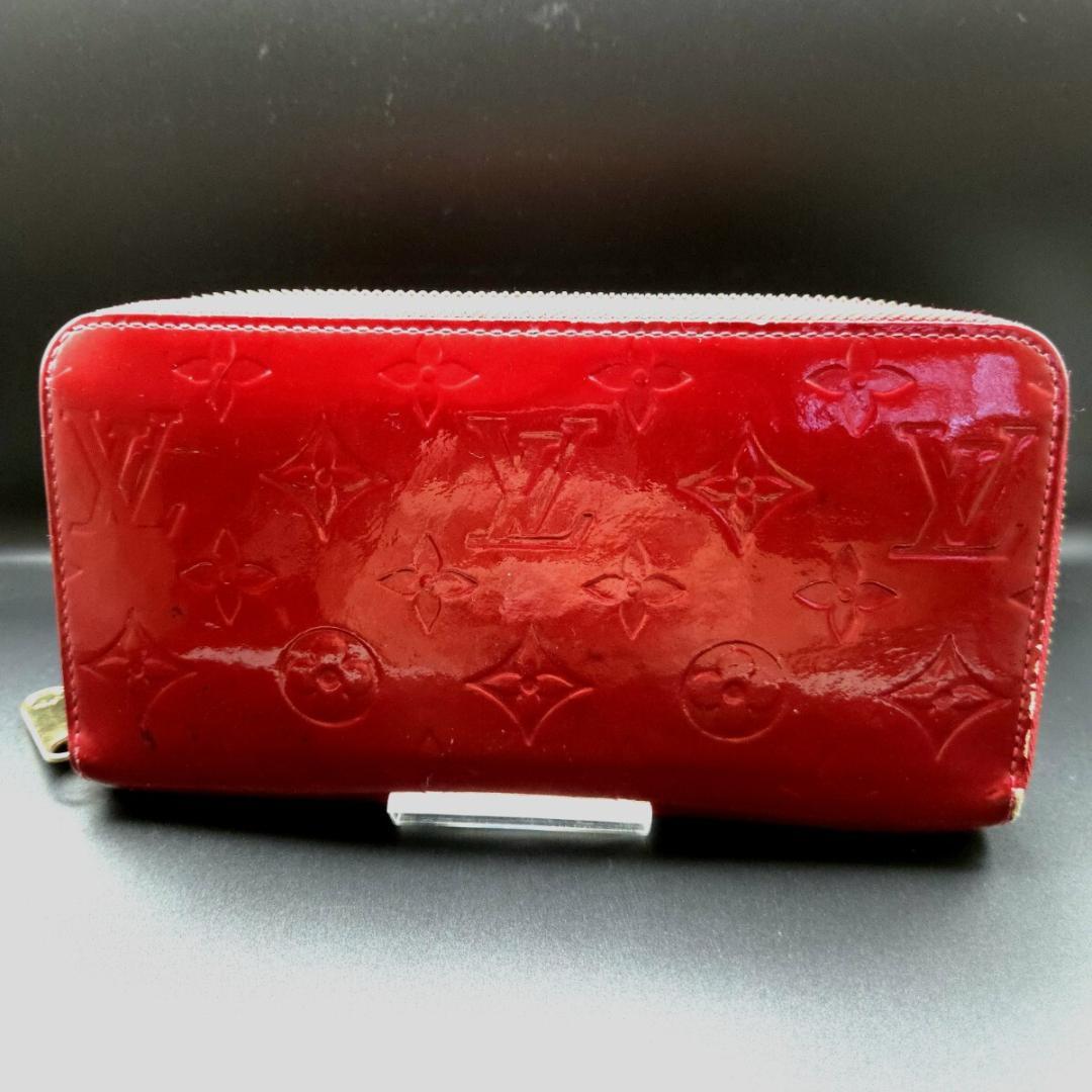 ルイヴィトン ヴェルニ ジッピーウォレット 長財布 モノグラム エナメル レッド