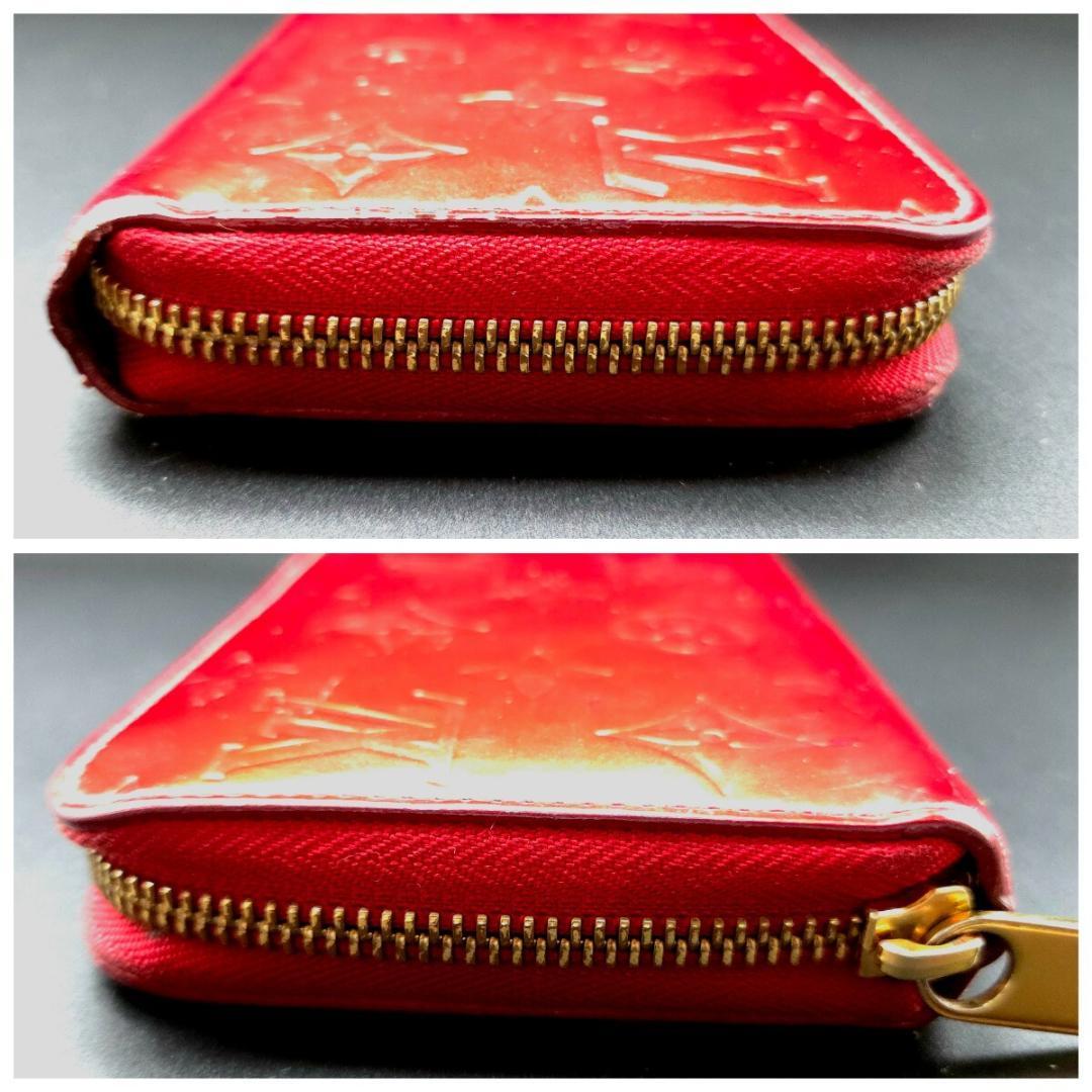 ルイヴィトン ヴェルニ ジッピーウォレット 長財布 モノグラム エナメル レッド