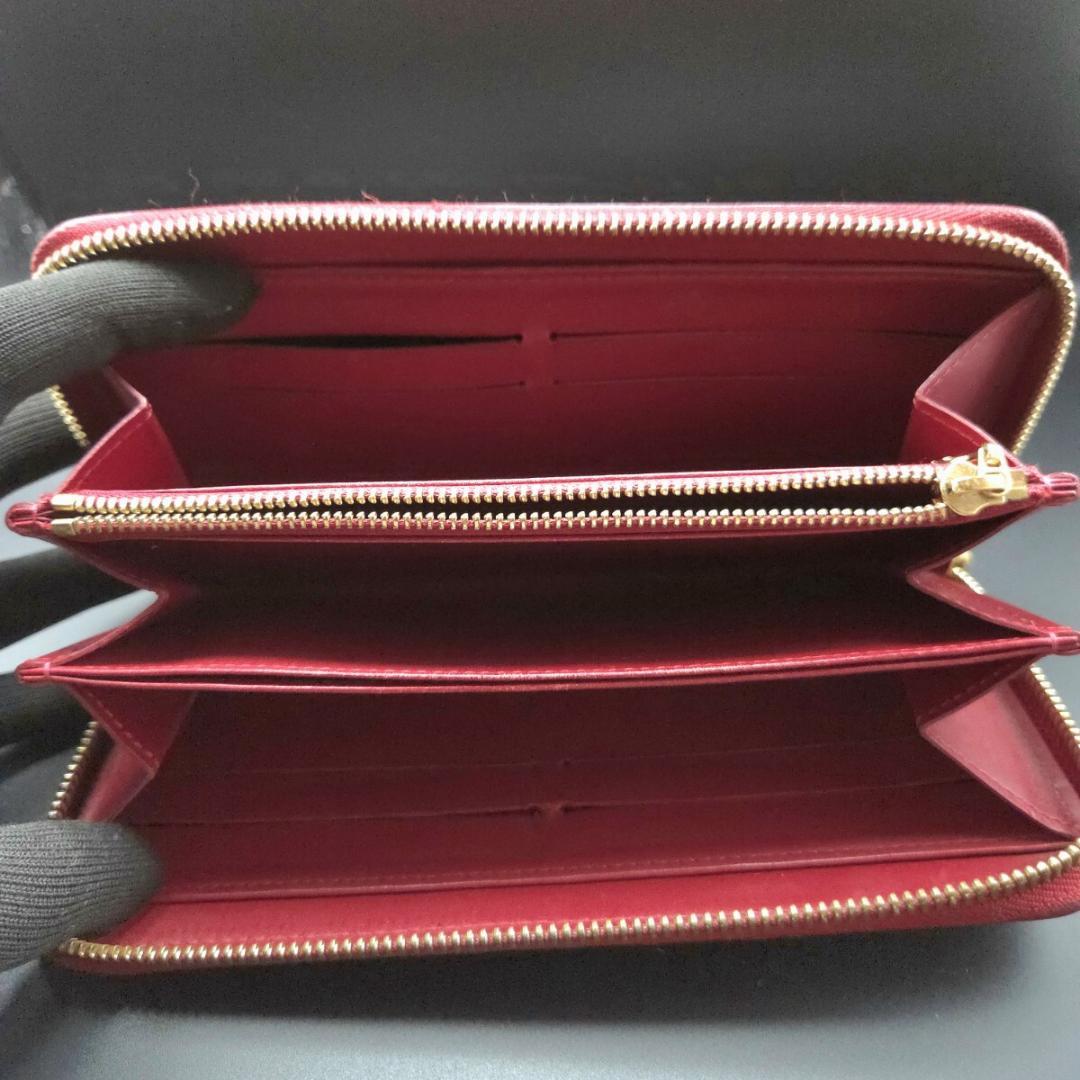 ルイヴィトン ヴェルニ ジッピーウォレット 長財布 モノグラム エナメル レッド
