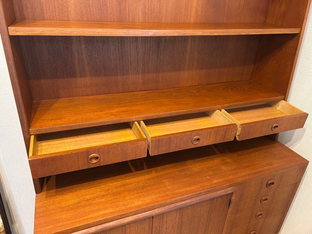 北欧チークビンテージキャビネット ブックシェルフ