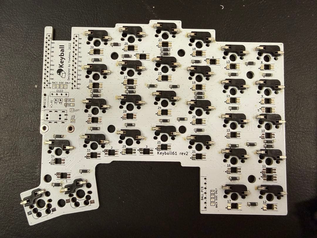 Keyball61 一応組立て済み