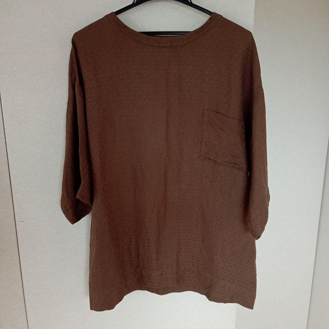 Arts & Scienceブラウン　シャツ　シルク×麻 アーツアンドサイエンス