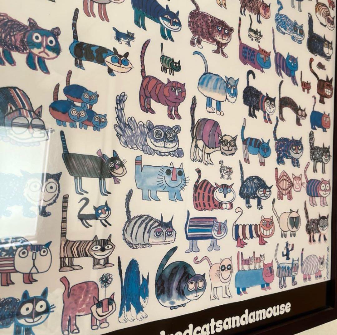 アクタスACTUS 北欧　猫　ポスター　額