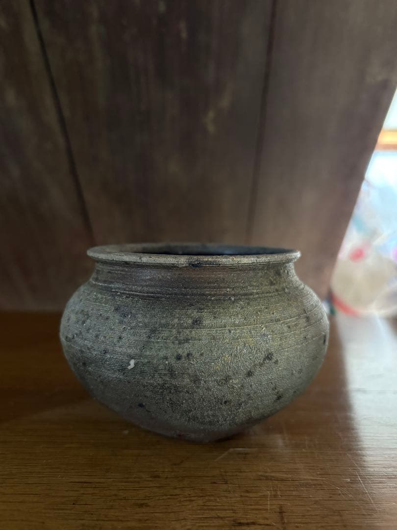 市川孝　花器　焼き締め　茶道具