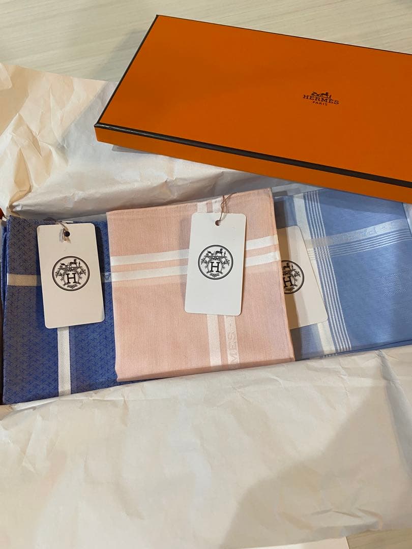 HERMES ハンカチ 3色セット