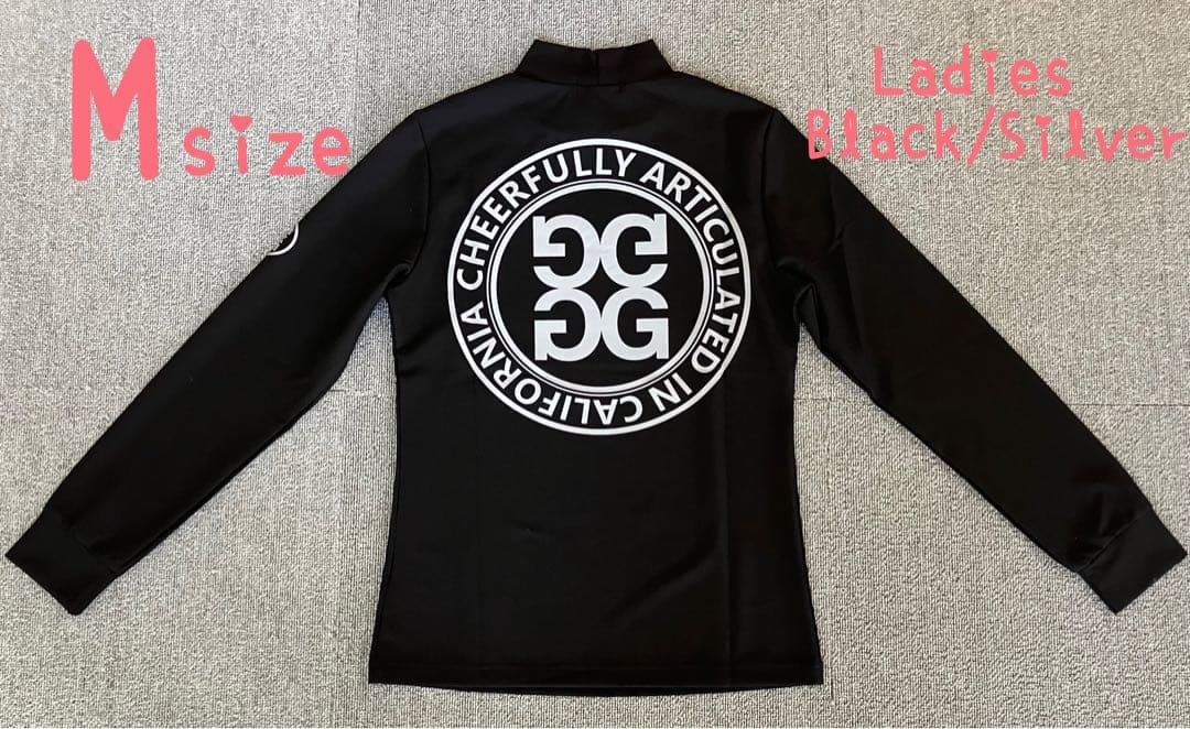 G/FORE ジーフォア レディース Mサイズモックネックロングスリーブ 黒色