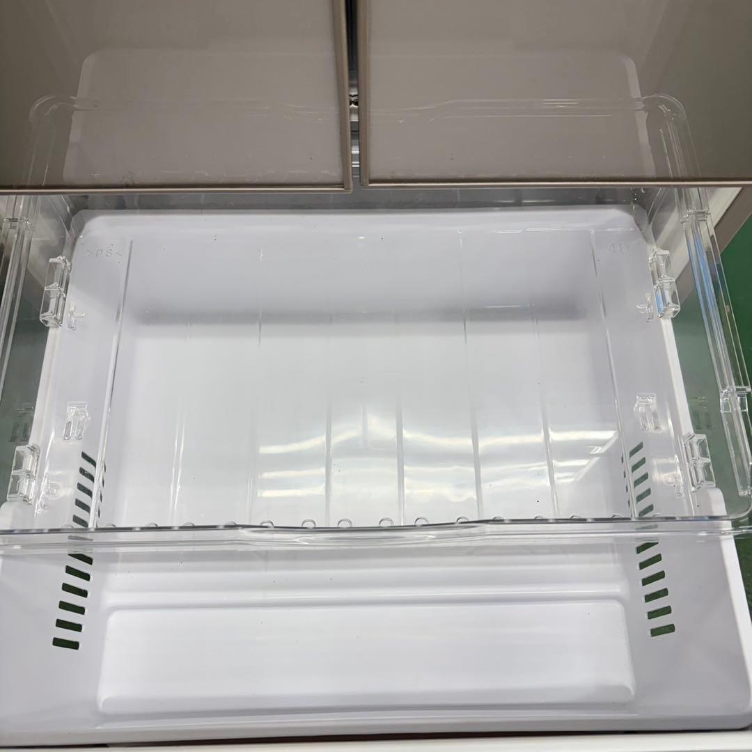 704 大型冷蔵庫　ガラストップ　5ドア　400L強 右開き　自動製氷機付　美品