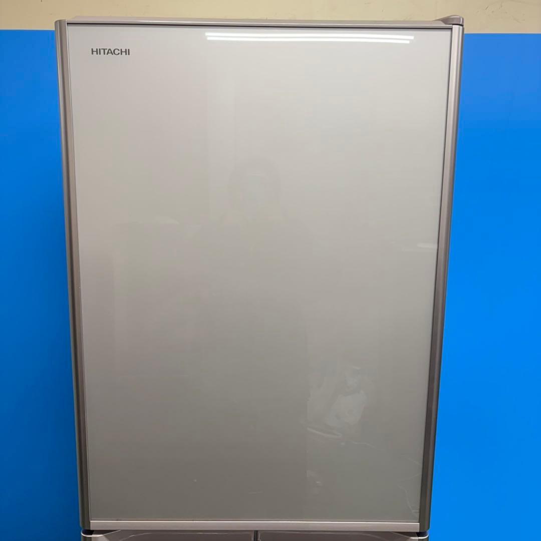 704 大型冷蔵庫　ガラストップ　5ドア　400L強 右開き　自動製氷機付　美品