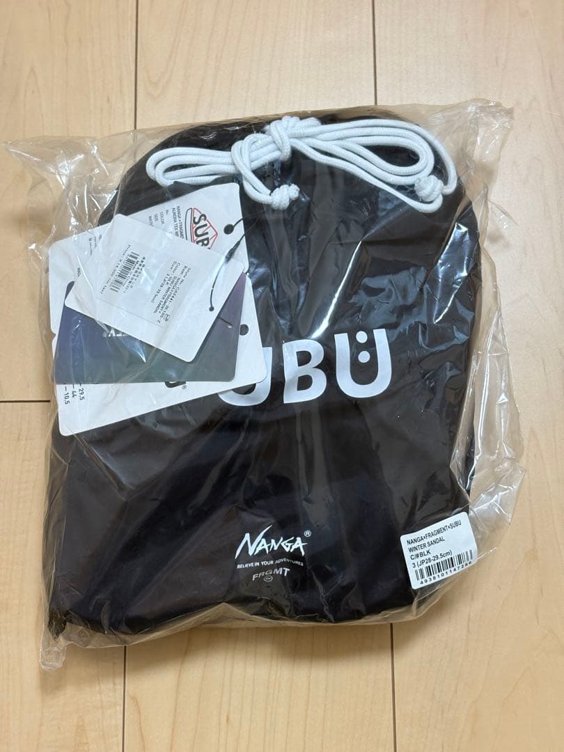 NANGA×FRAGMENT×SUBU ウィンターサンダル ブラック サイズ3