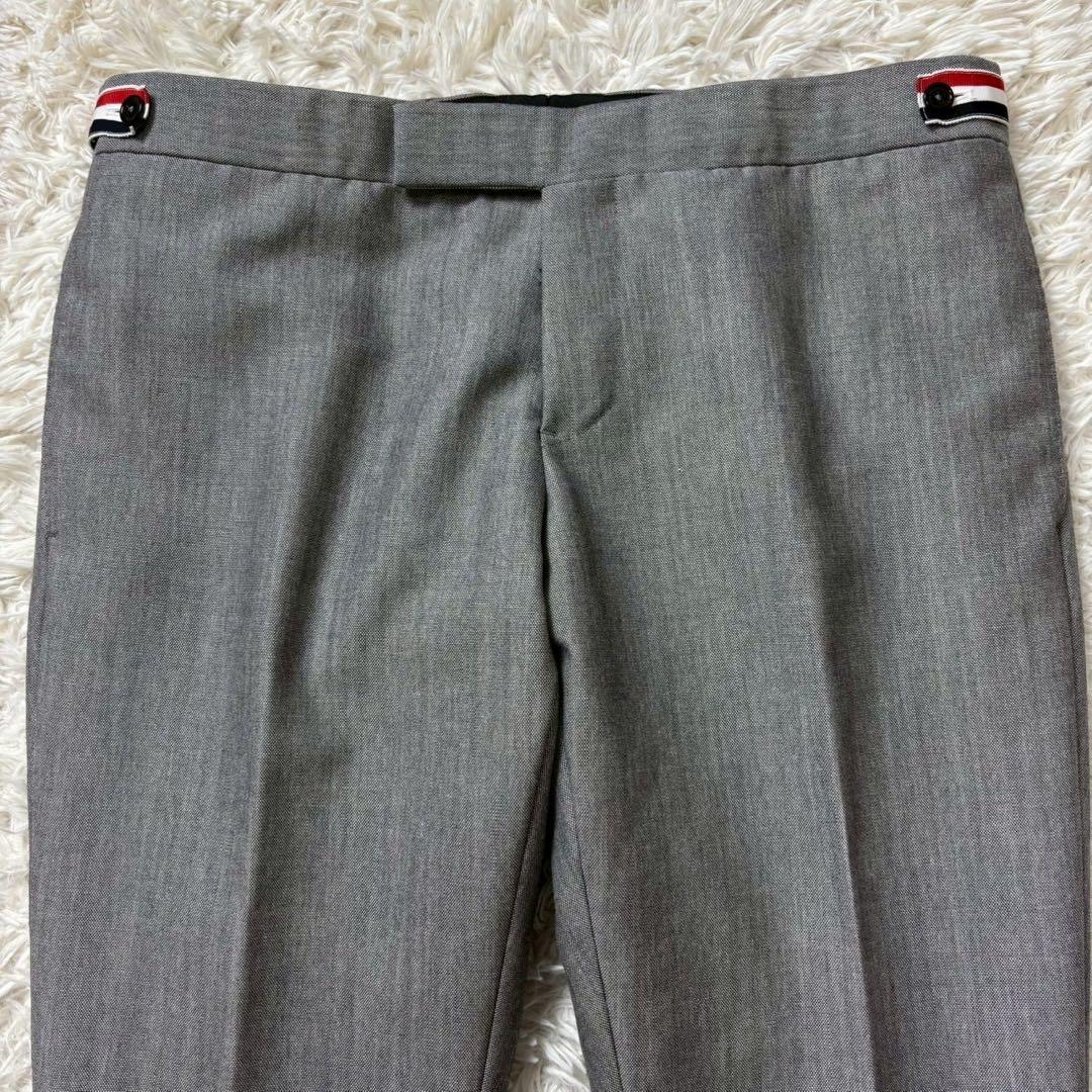 未使用級　トムブラウン　高級　ウールモヘヤ　スラックス　トリコロール　グレー　3