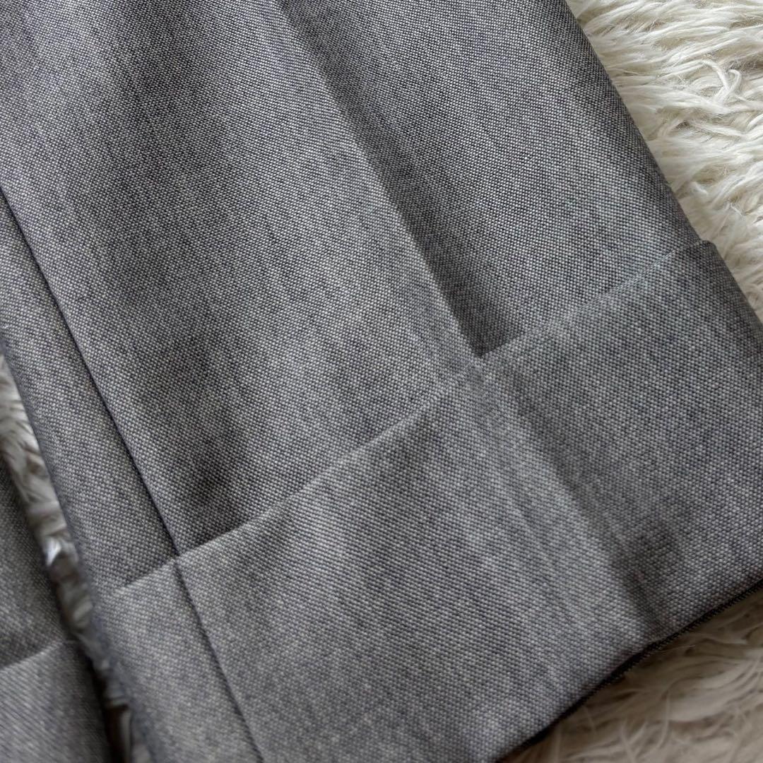 未使用級　トムブラウン　高級　ウールモヘヤ　スラックス　トリコロール　グレー　3